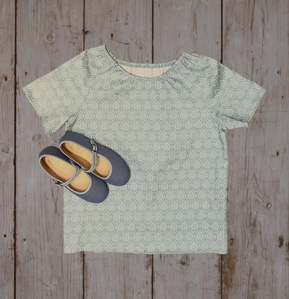Camicia maniche corte cotone fermo Damasco azzurro