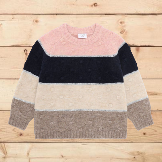 Maglioncino a righe larghe multicolor