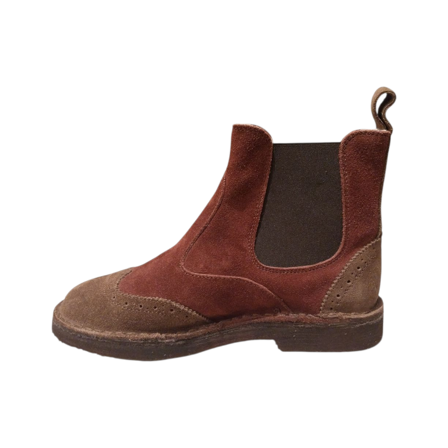 Stivaletti beatles tricolore bordeaux