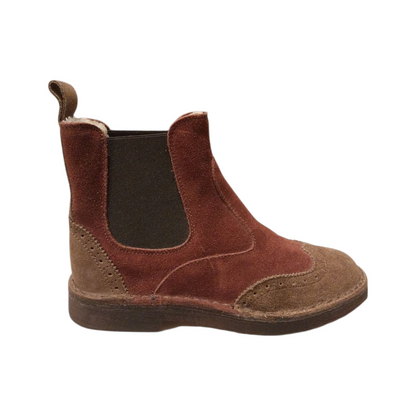 Stivaletti beatles tricolore bordeaux