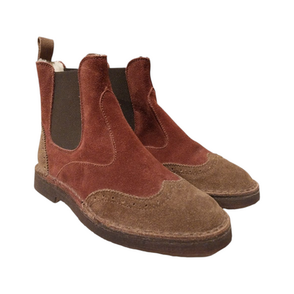 Stivaletti beatles tricolore bordeaux