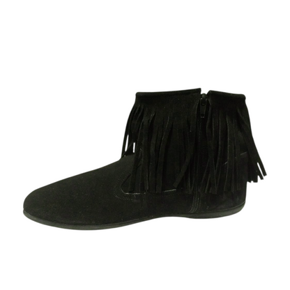 Stivaletto frange nero