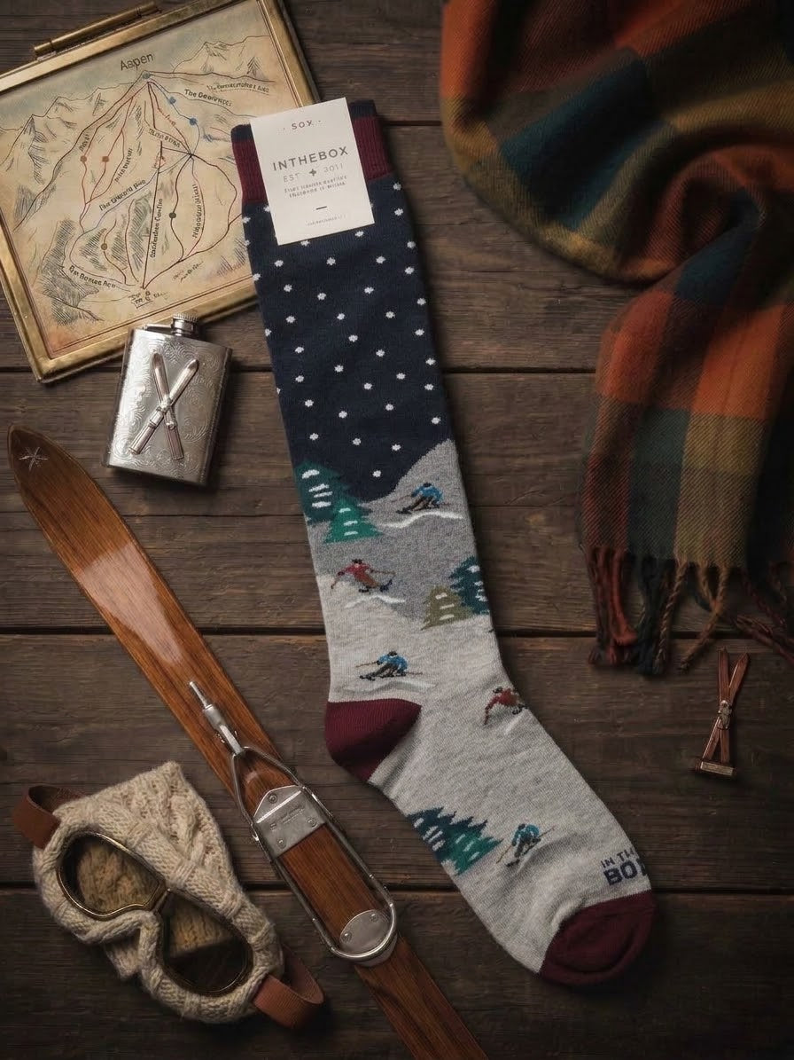 Calze lunghe Ski sciatori blu