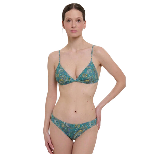 Costume bikini slip classico donna Cachemire verde Liberty