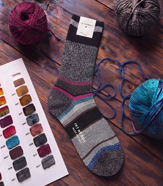 Calze corte Stripe Stardust grigio