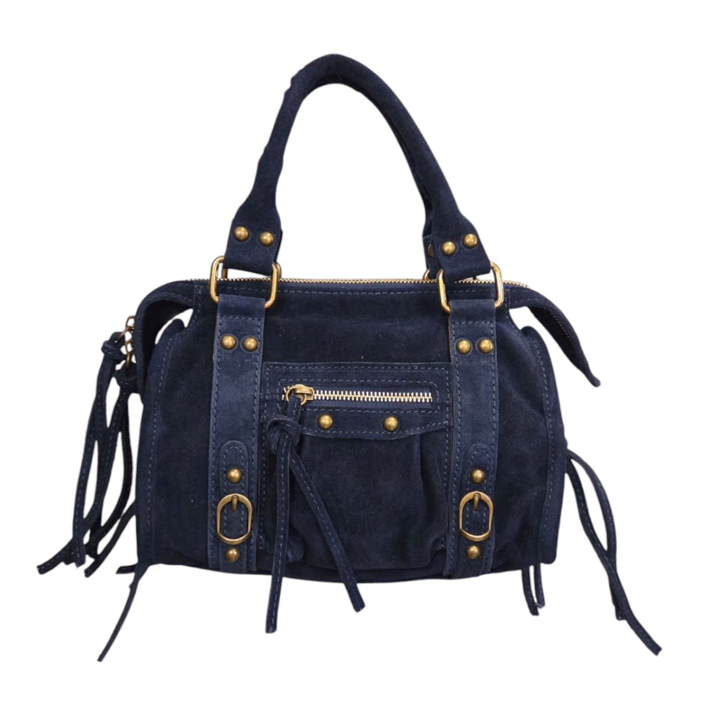 Borsa Mini Bag pelle scamosciata blu