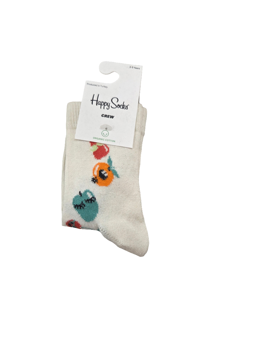 Calzini corti Happy Socks bianchi frutta