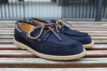 Mocassini effetto cavallino blu notte