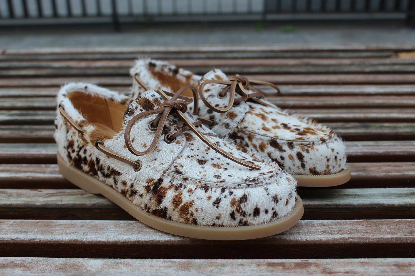 Mocassini effetto cavallino muccato