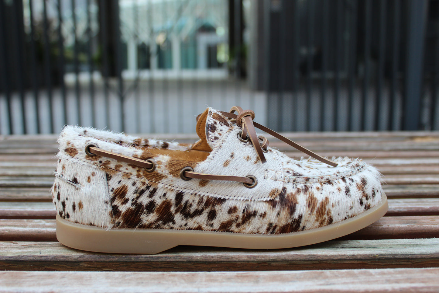 Mocassini effetto cavallino muccato