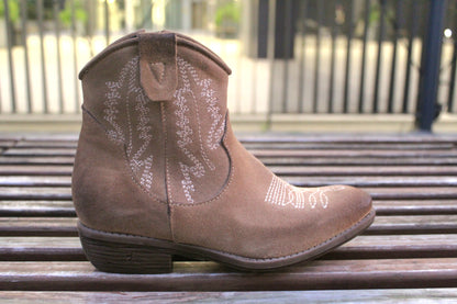 Camperos in vera pelle scamosciati bassi beige