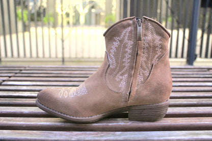 Camperos in vera pelle scamosciati bassi beige