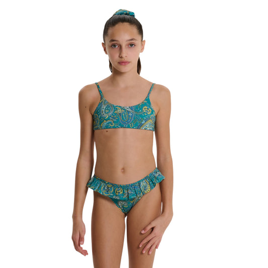 Costume bikini bimba Cachemire verde Liberty