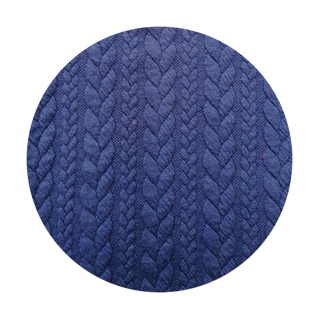 Felpa maniche lunghe treccia bluette