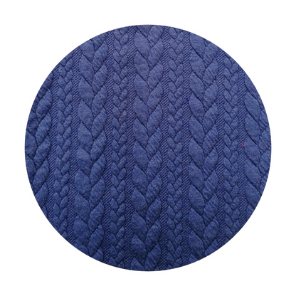 Felpa maniche lunghe treccia bluette