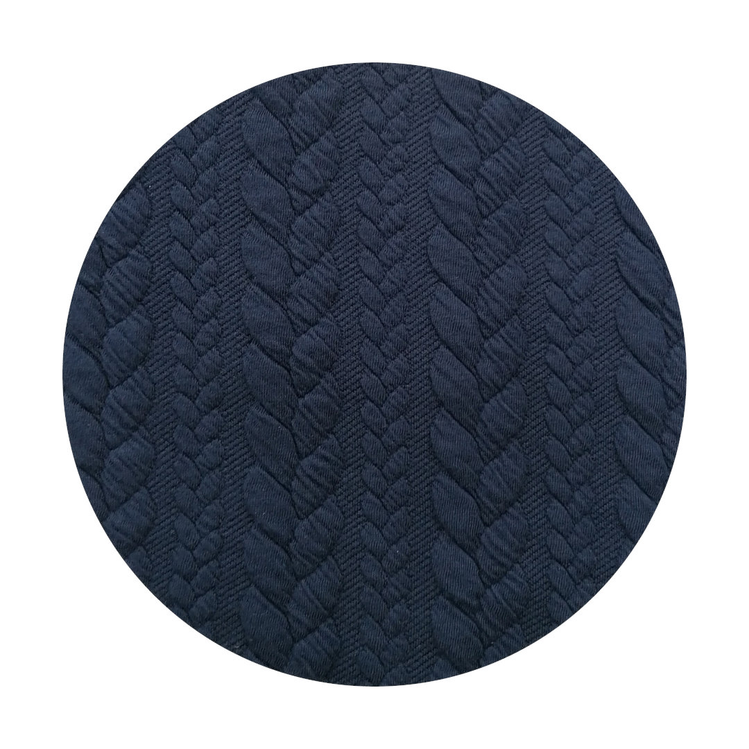 Felpa maniche lunghe treccia blu notte