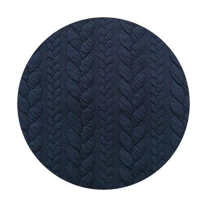 Felpa maniche lunghe treccia blu notte