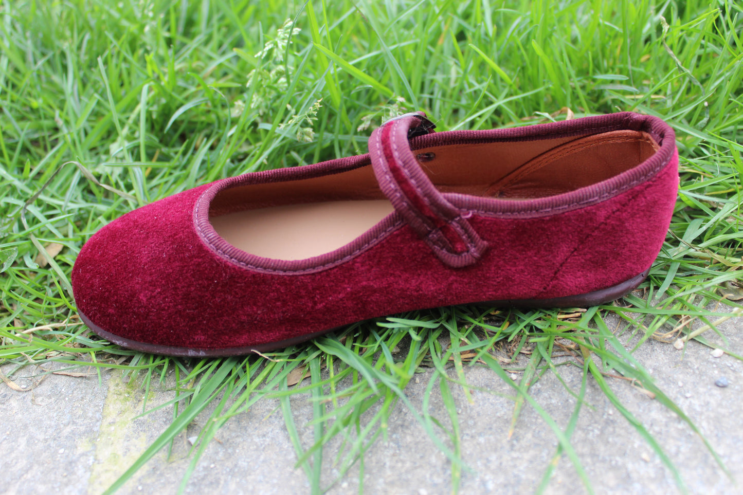 Ballerine in velluto bordeaux