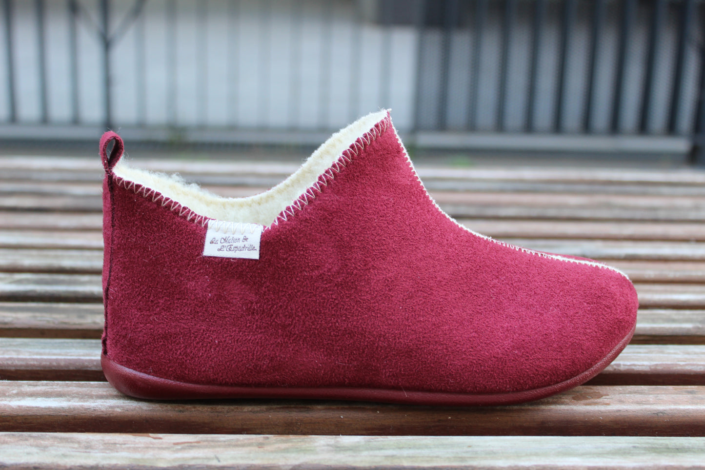 Stivaletti alcantara lana vergine bordeaux