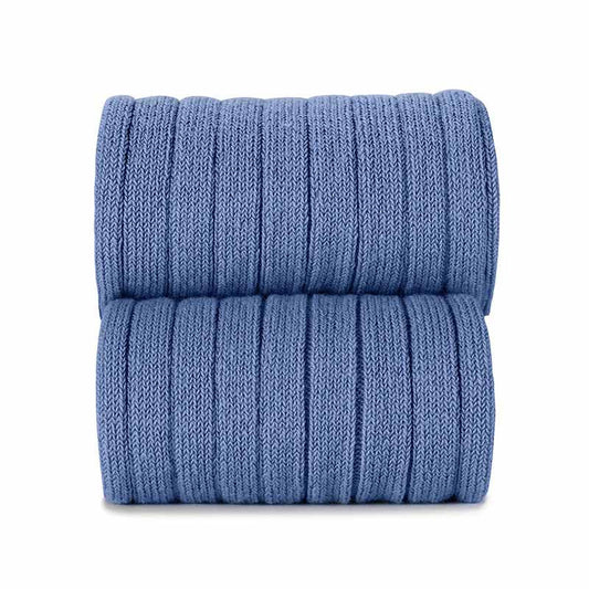 Calzamaglia a coste azzurro