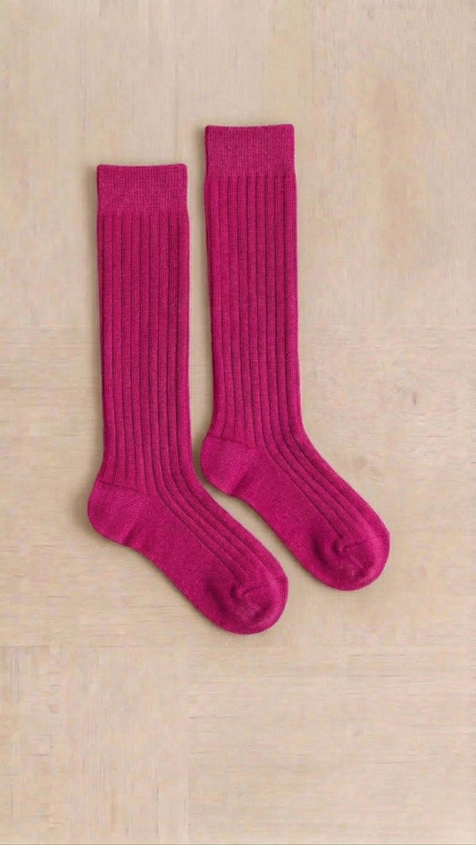 Calze a coste lunghe fuxia