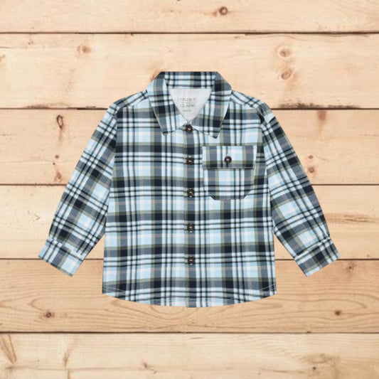 Camicia a quadri blu