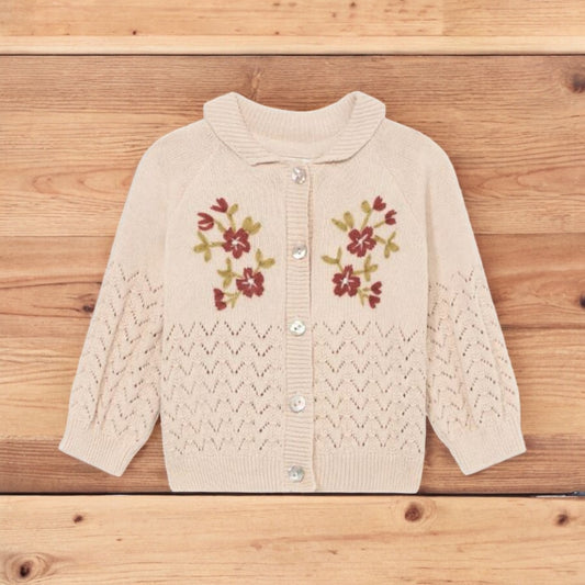 Cardigan in maglia con ricami