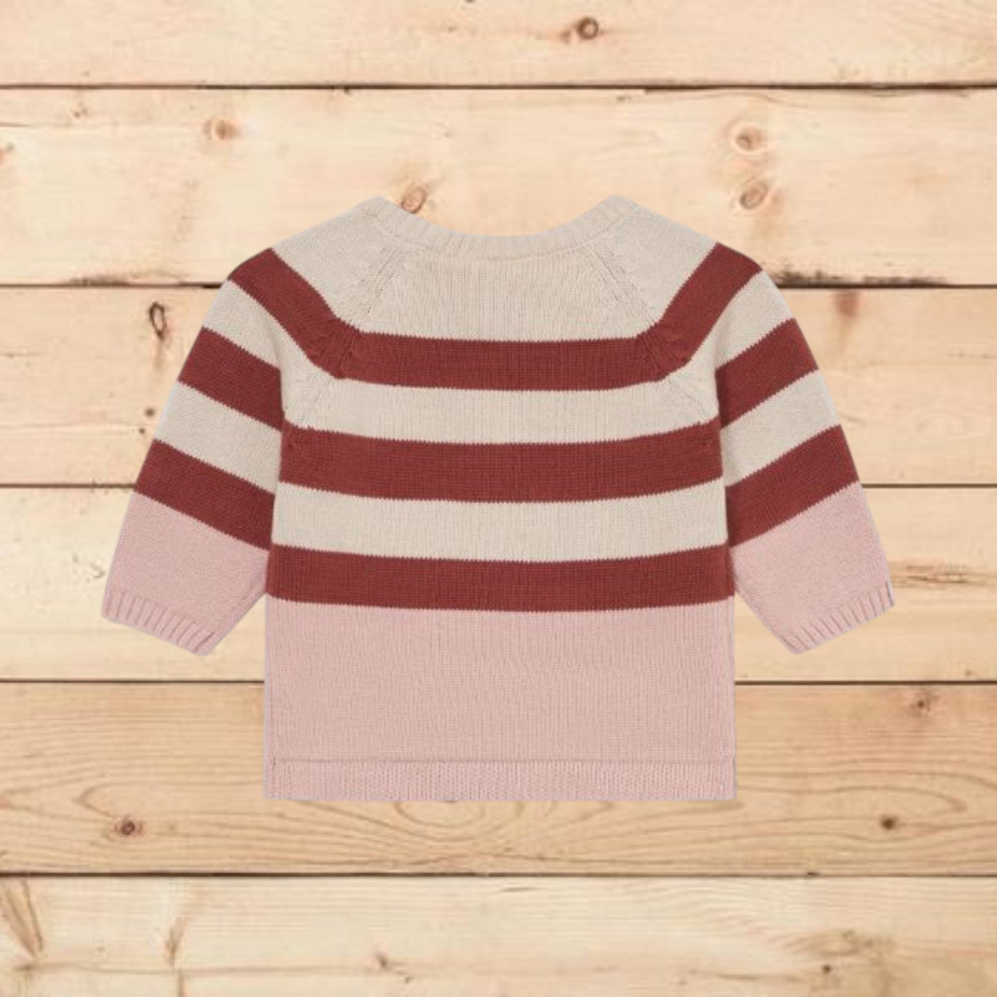 Cardigan a righe con fiori ricamati
