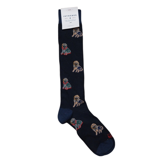 Calze in the box lunghe Carlino blu