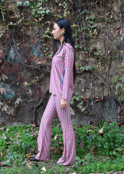 Maglia maniche lunghe elasticizzata peso leggero fantasia Double 4