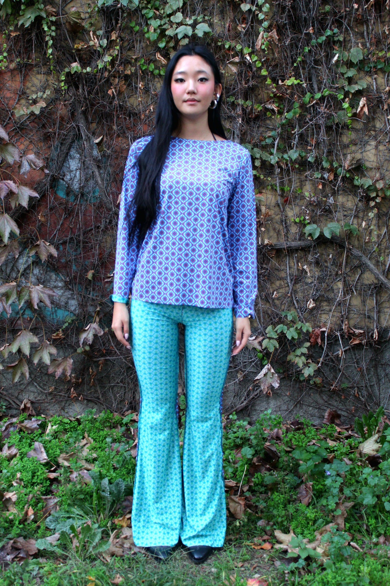 Maglia maniche lunghe elasticizzata peso leggero fantasia Double 5