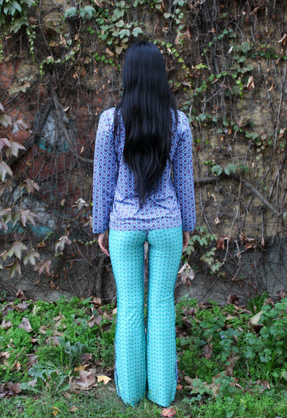 Maglia maniche lunghe elasticizzata peso leggero fantasia Double 5