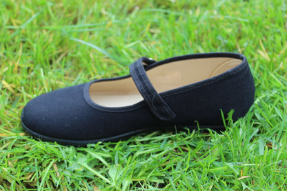 Ballerine in cotone nero