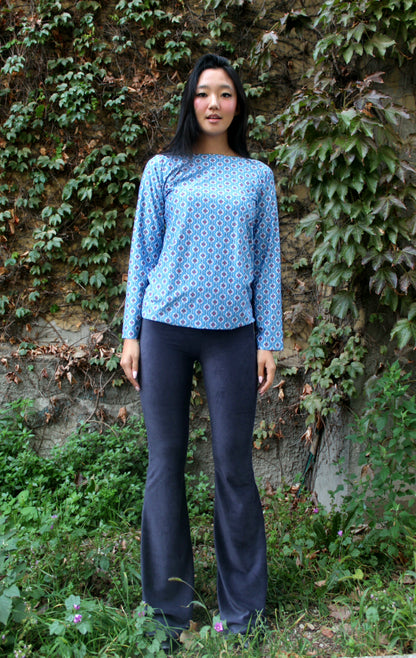 Maglia maniche lunghe elasticizzata peso leggero fantasia Double 3