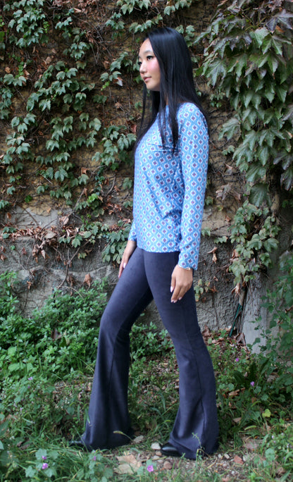 Maglia maniche lunghe elasticizzata peso leggero fantasia Double 3