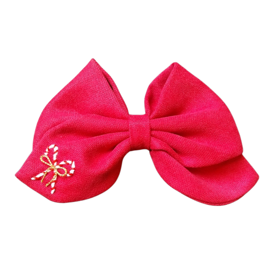 Fiocco per capelli rosso grande Natale fiocco