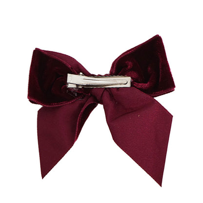 Fiocco per capelli di velluto color bordeaux