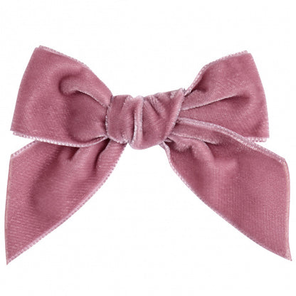 Fiocco per capelli di velluto color rosa antico
