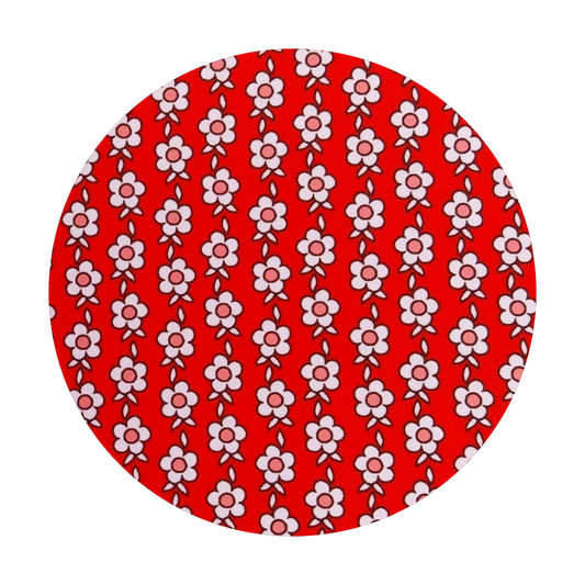 Pantazampa base rossa fiorellini bianchi