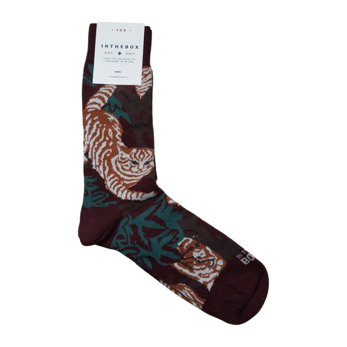 Calze in the box corte Gatto bordeaux