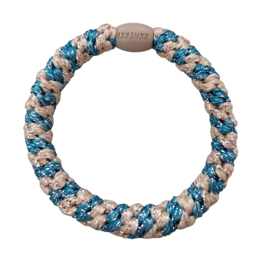 Knekki Elastico per capelli Glitter Beige e blue