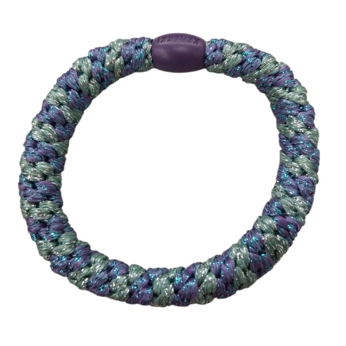 Knekki Elastico per capelli Glitter purple e green