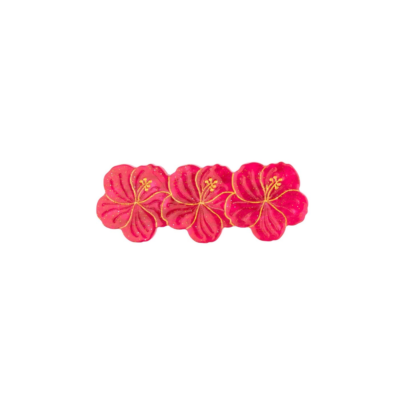 Molletta fiori di ibisco fucsia