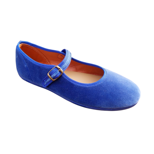 Ballerine di velluto marino