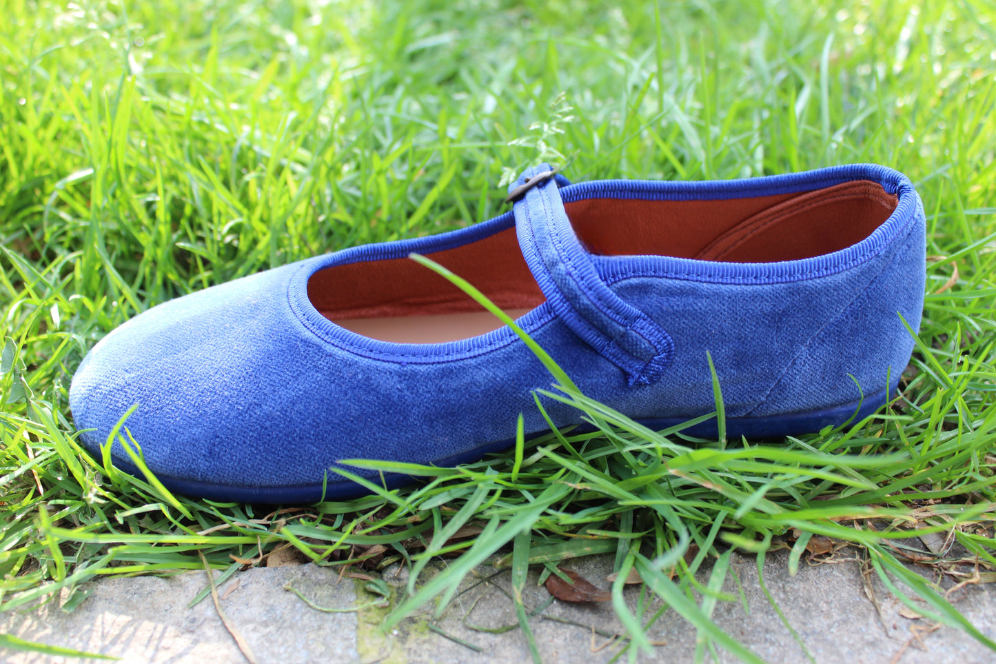 Ballerine in velluto blu Marino