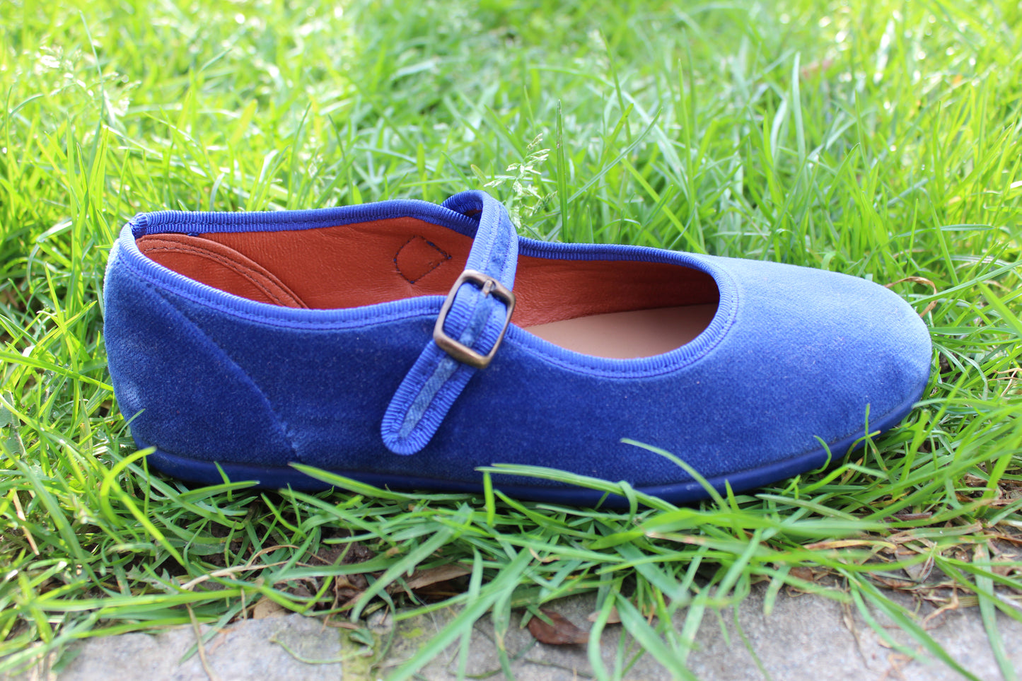 Ballerine in velluto blu Marino