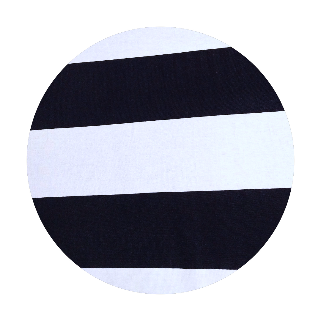 Maglia maniche lunghe cotone elasticizzato maxi righe bianco e blu