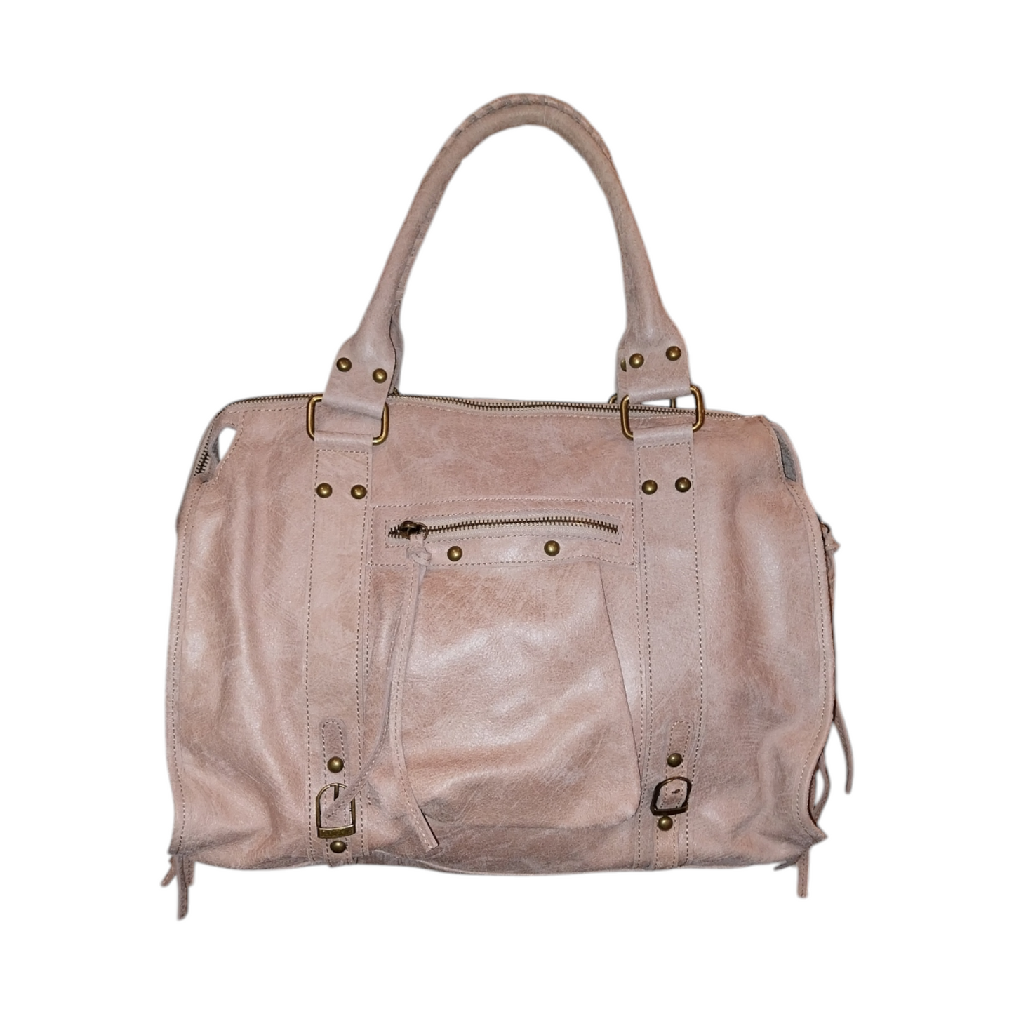 Borsa Maxi Bag pelle graffiata rosa cipria