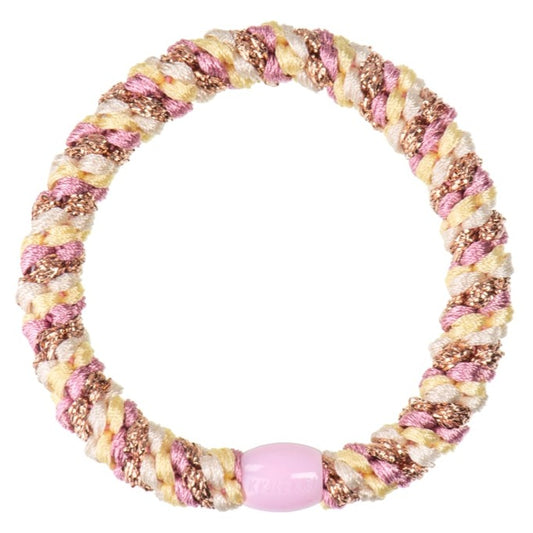 Elastico per capelli Kknekki old pink yellow glitter