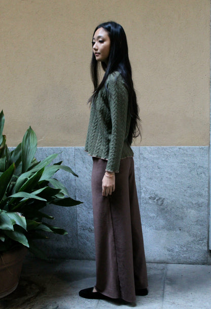 Pantapalazzo velluto a coste marrone